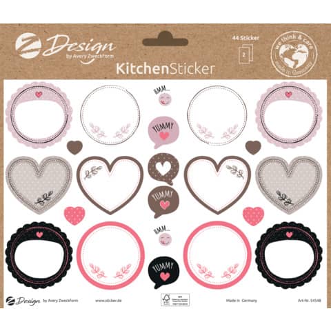 Trend Sticker A5 Avery in carta FSC - 2 fogli - Kitchen - 54548